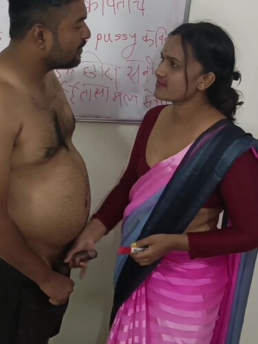 Desi Marathi Teacher Kavita Sex with Student Tatya